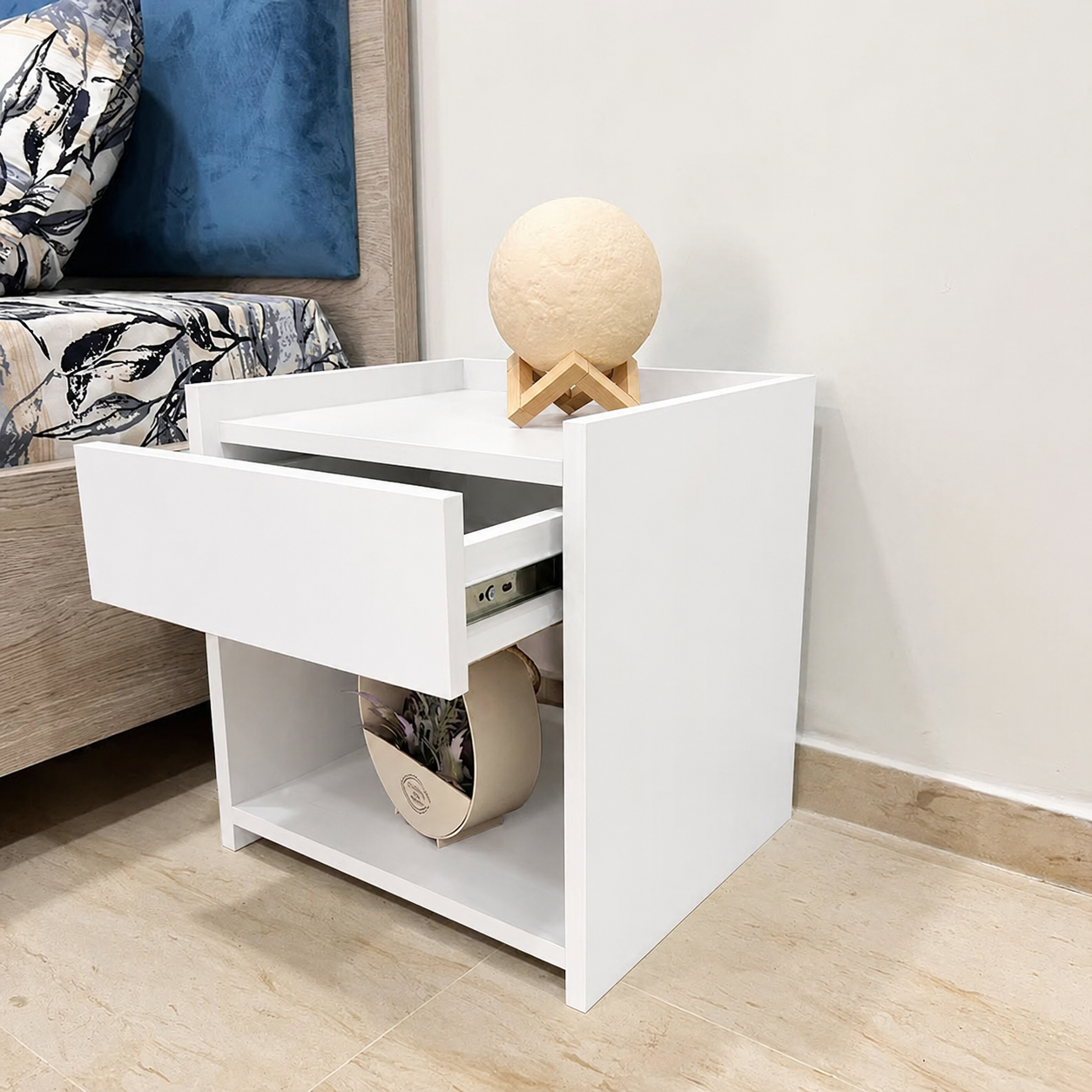 Table de nuit Blanc
