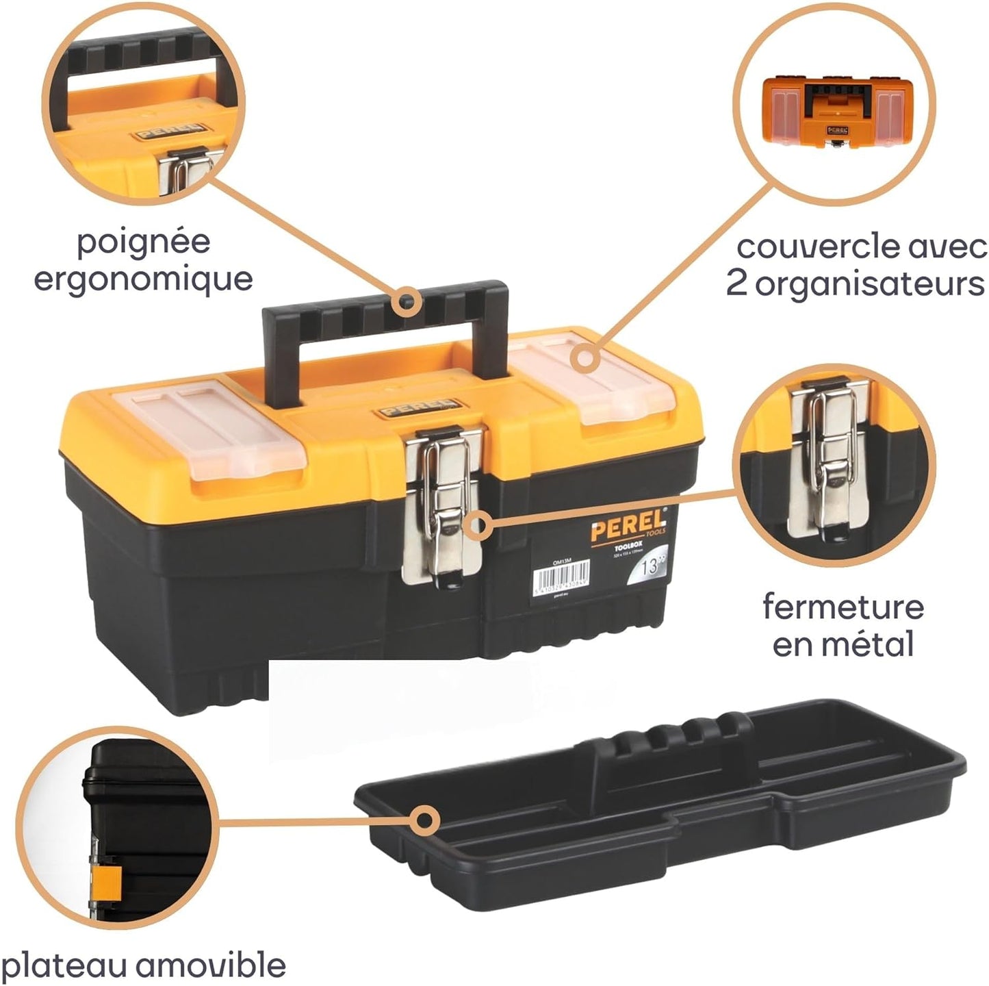 Caisses à outils 13 pouces