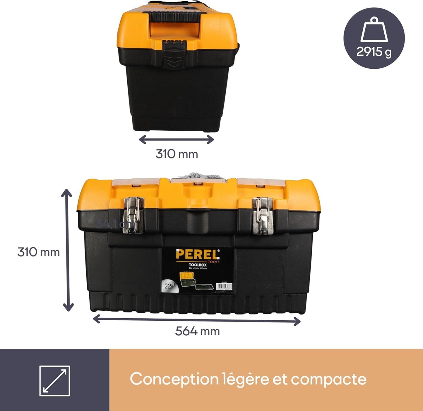 Caisse à outils 22 pouces