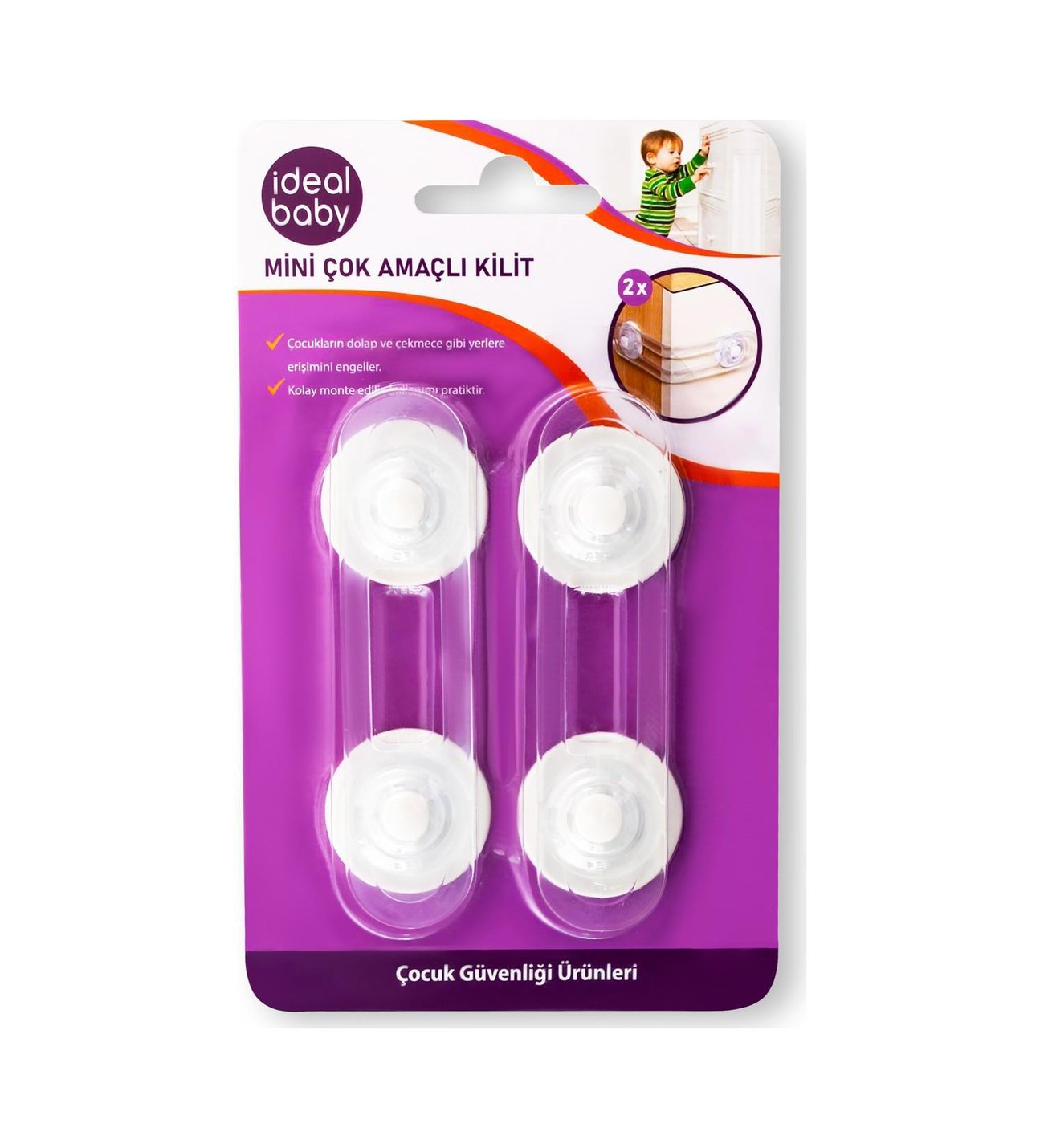 4 x Mini serrure à usages multiples